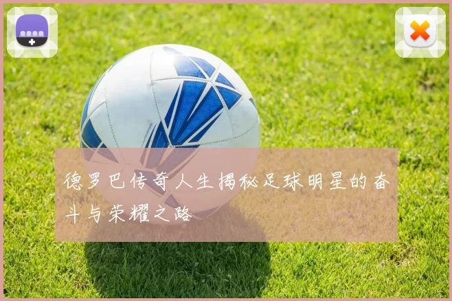 德罗巴传奇人生揭秘足球明星的奋斗与荣耀之路