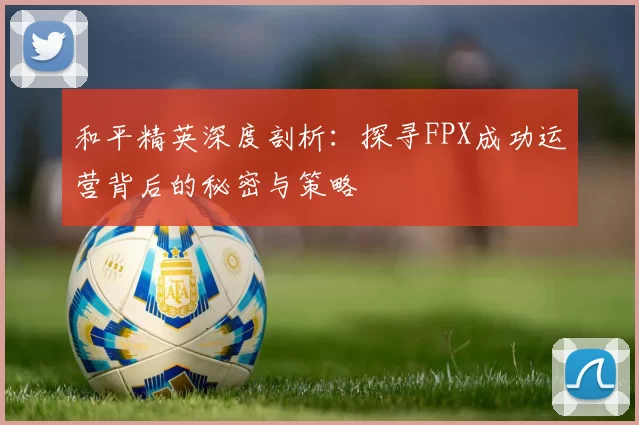 和平精英深度剖析：探寻FPX成功运营背后的秘密与策略